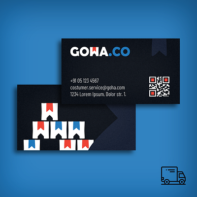 Goha.co business card business card graphic design