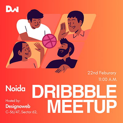 Noida Dribbble Meetup 2025 designoweb dribbblemeetup noida