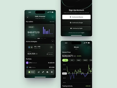 SplineNet - Mobile App for Crypto app app design app ui design application design design graphic design interface ios app ios app design iphone app mobile design product saas service startup ui uiux ux