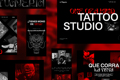 La Tatuajería, Tattoo Studio animation black development graphic design red tattoo tattoo studio ui ux web design website website design