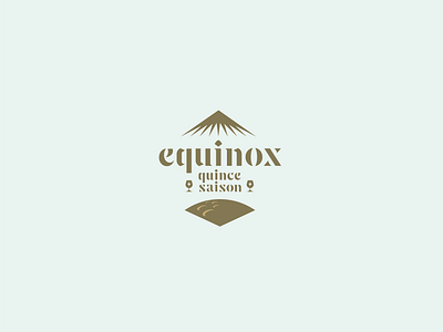 Equinox balance branding craft beer fall fruit geometry glass icon illustration lettering light lightning logo mark moon quince saison stencil sun typography