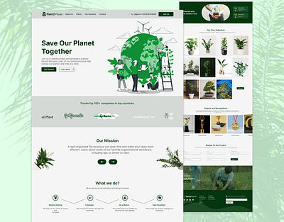 Tree Planting Website Landing Page Design plantreewebsite treeplantingwebsitedesign treewebsitedesign websitedesign