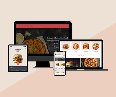 Hungrie Food App & Website app design mobile ui uiux ux website