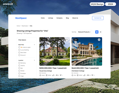 Real Estate Web Platform - NextSpace custom web design luxury real estate design property proptech real estate real estate platform real estate web design real estate website ui uiux uiux design ux web design