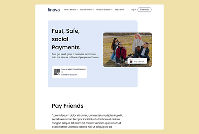 Finova Website Landing Page design landing page ui uiux ux website