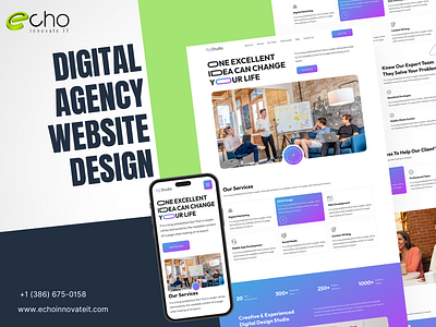 Digital Agency Website Design animation graphic design ui