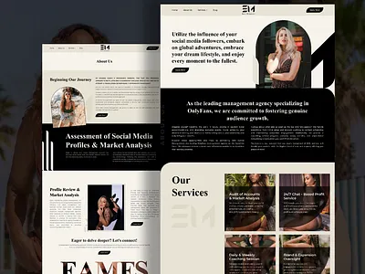 OnlyFans Agency Websites: High-Quality Figma & WordPress Designs design figma onlyfans onlyfans agency onlyfans agency website ui website design