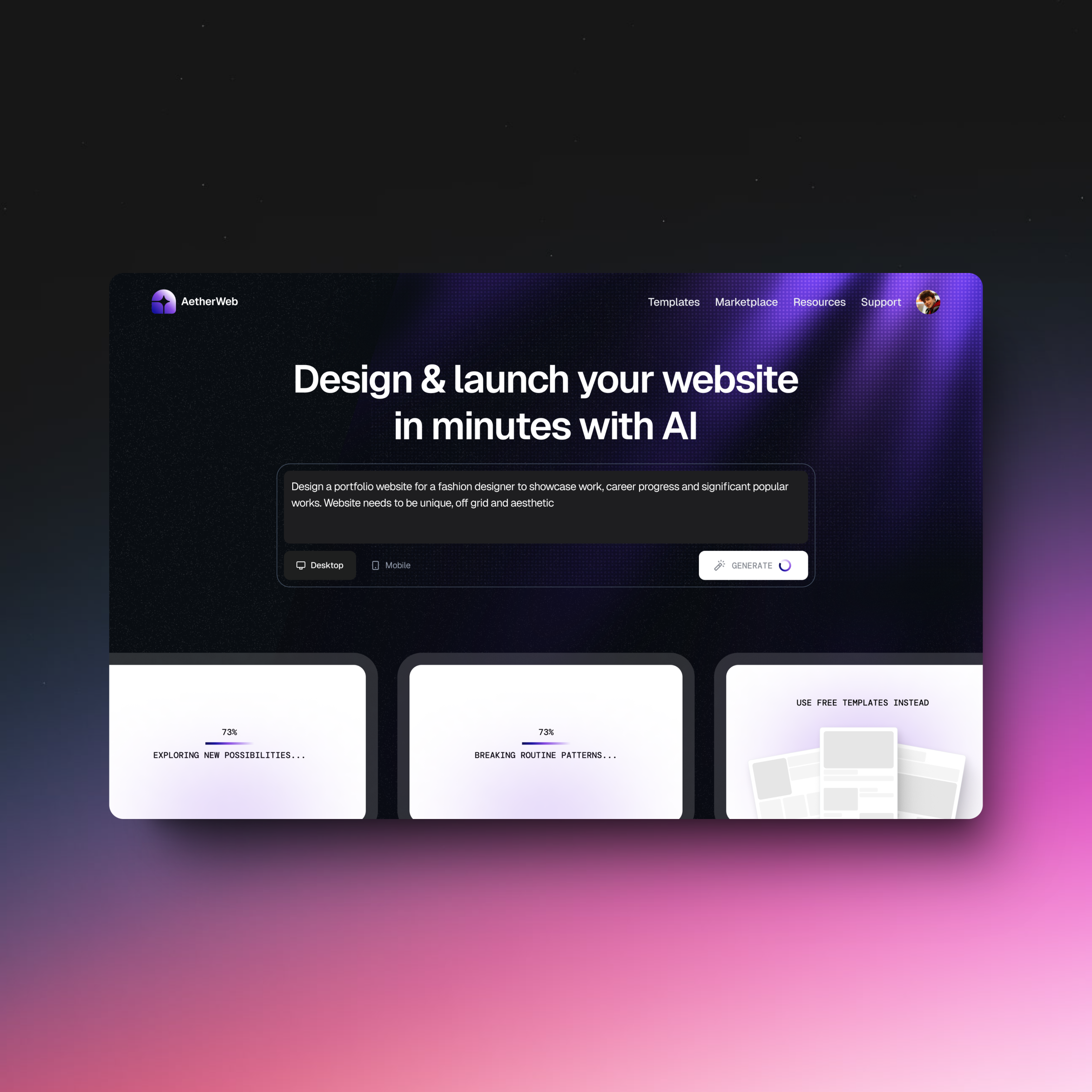 Example of Landing Page Design