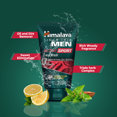 Himalaya Face Wash Poster design ecommerce poster