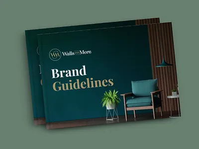 Walls and More brand book design branding design graphic design illustrator interior design brand book real estate walls and more