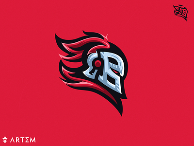 ⚔️B letter + Knight mascot gaming logo design BLOOKYS esport 🎮 art3m art3m studios b letter logo design blookys esport creative logo création de logo esport création de logo gaming esport esports logo freelance gaming designer knight logo logo de chevalier logo design mascot logo red knight logo sport team logo templar logo twitch streamer video game warrior logo