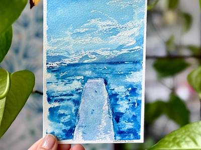 Ultramarine 💙 - L'alphabet de mon jardin 2024 alphabet aquarelle art art traditionnel bonheur contemplation couleur bleu france gouache haute savoie illustration jardin lac moment paisible montagne natasha gonzalez petite illustration poetic tranquillité ultramarine