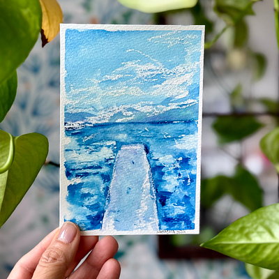 Ultramarine 💙 - L'alphabet de mon jardin 2024 alphabet aquarelle art art traditionnel bonheur contemplation couleur bleu france gouache haute savoie illustration jardin lac moment paisible montagne natasha gonzalez petite illustration poetic tranquillité ultramarine