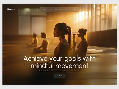 Yoga Studio Landing Page Concept concept fitness gym landing landing page yoga