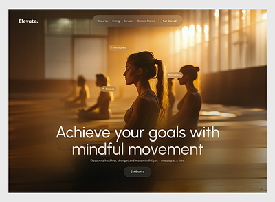 Yoga Studio Landing Page Concept concept fitness gym landing landing page yoga