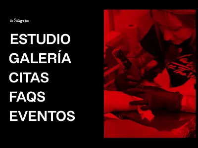 La Tatuajería, menu animation burger menu development graphic design menu motion graphics ui ux web design website wordpress