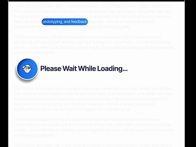 Interactive loading screen with a spotlight effect that reveals animation beautiful demanding design ecommerce landing page loading product section ui ux video