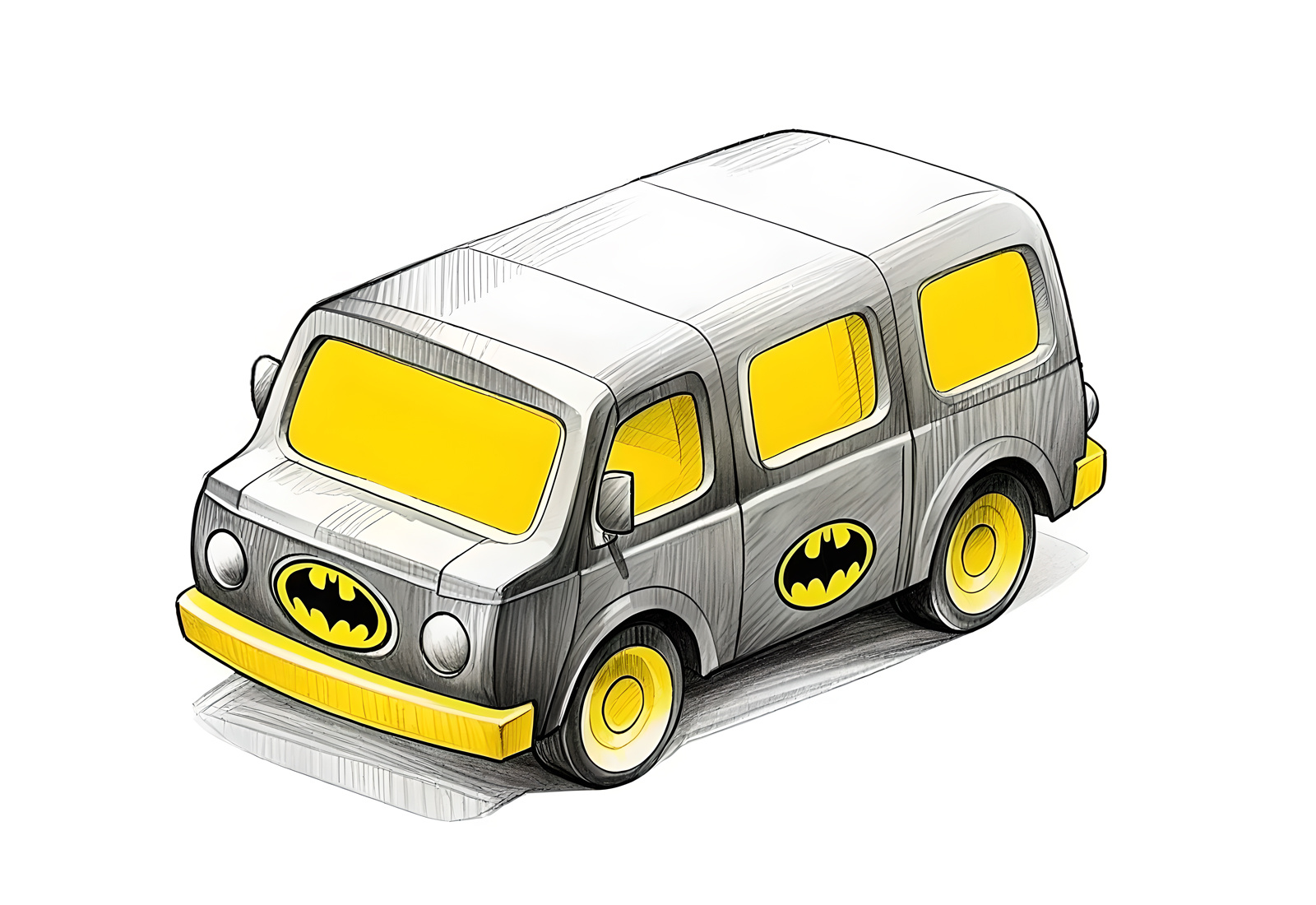 Example of Vintage Car Illustration In Sketch Style