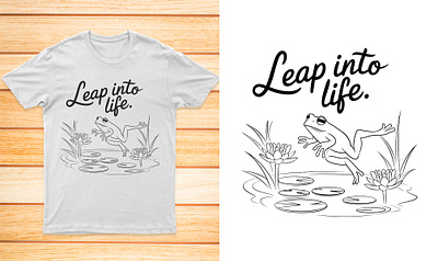 ✨Leaf Into Life✨ amazon branding custom t shirt etsyseller etsystore frogart froggy frogmemes games graphic design illustration logo ribbit vector