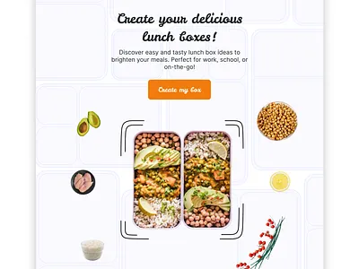 Landing page concept for lunch boxes company design graphic design illustration ui ux web