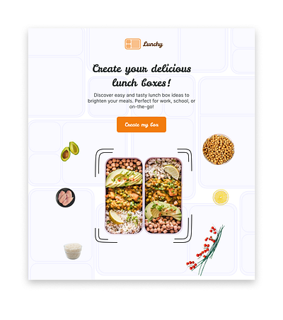 Landing page concept for lunch boxes company design graphic design illustration ui ux web