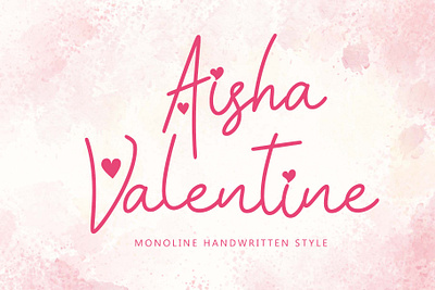 Aisha Valentine beautiful branding design font font design graphic design handwritten illustration logo lovely monoline ui valentine valentines wedding winter