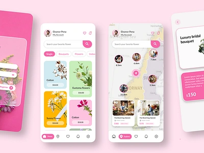 "Blossom UI: A Modern Flower Shopping App Experience 🌸" appprototype cleanui ecommerceapp floralui flowerappdesign freshuidesign greenaesthetic interactivemap minimalisticui mobileappui mobileshopping moderndesign natureinspireddesign onlinestore pastelcolors productpage registrationscreen shoppingexperience usercentricdesign uxdesign