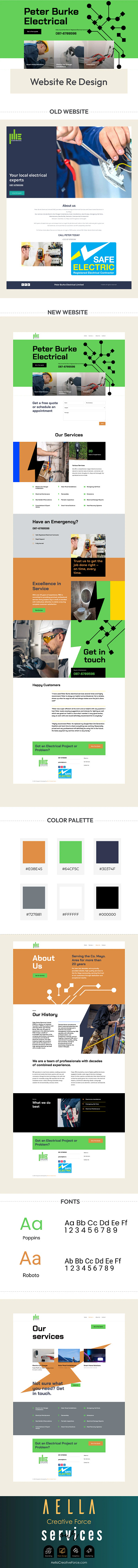 Peter Burke Electrical Web Design adobe figma landing page services ui ux web design wordpress