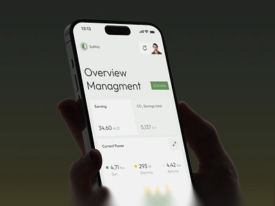 Solithic - Renewable Energy SaaS ai app app design crm dashboard design energy interface management mobile mobile app panel product renewable saas service solar ui ux