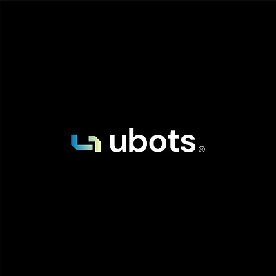 ubots logo bot branding geometric graphic design icon logo element new ubot web3 logo