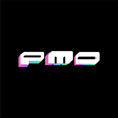 PMO (Meme web 3) logo gradient logo logo memecoin logo pmo web 3