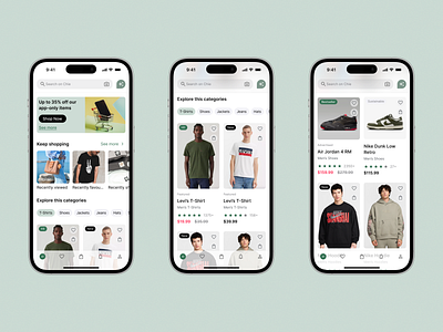 E-Commerce Mobile app redesign app app design branding clean app design e commerce e commerce app e commerce design figma ios app logo minimalist mobile mobile design online shop design product design shopping shopping mobile app ui ux