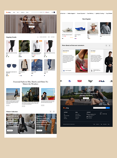 ShopKing- Redesign of an e-commerce website landing page ui ui ux web design