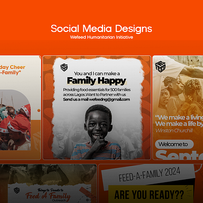 Social Media Design for Wefeed Humanitarian branding flier design graphic design