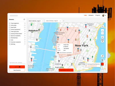 Interactive Map for Optimizing Network Infrastructure