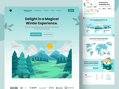 Travel landing page design branding dailyui design destination graphic design illustration landing page logo travel ui ux web webdesigner website