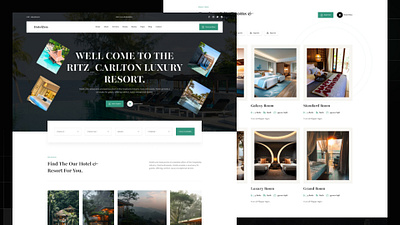 HotelZen - Hotel & Resort Landing Page animation graphic design portfolio ui