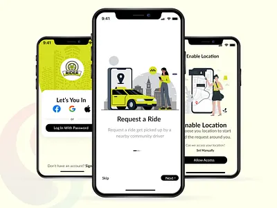 Taxi App Design for IOS/Android android template app branding design graphic design illustration ios app template logo taxi app taxi mobile app typography ui ux vector