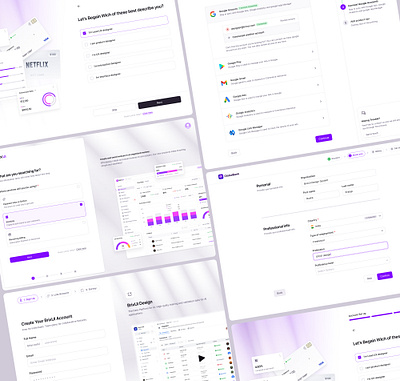 Onboarding Pages - light/Dark Theme dashboard login onboarding signup ui