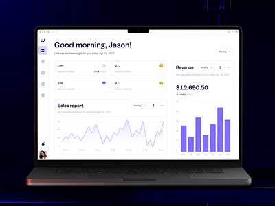 Interactive saas team analytics dashboard ✦ WBM clean dashboard design interface product service startup ui ux