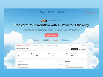 Hero Section Concept for SAAS Company hero section modern website design saas website saas website design trendy website design ui design web design inspiration