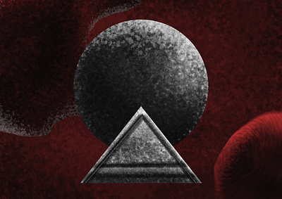 Gravity of silence - imagination collection #1 art black circle design earth gallery gravity illustration imagination life mood piece red silence space texture triangle