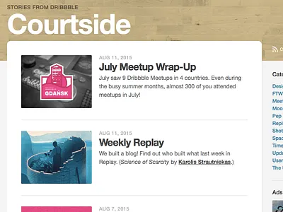 Courtside dribbble