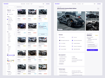 Carousel Vehicle Subscription app car design interface subscription ui ux web