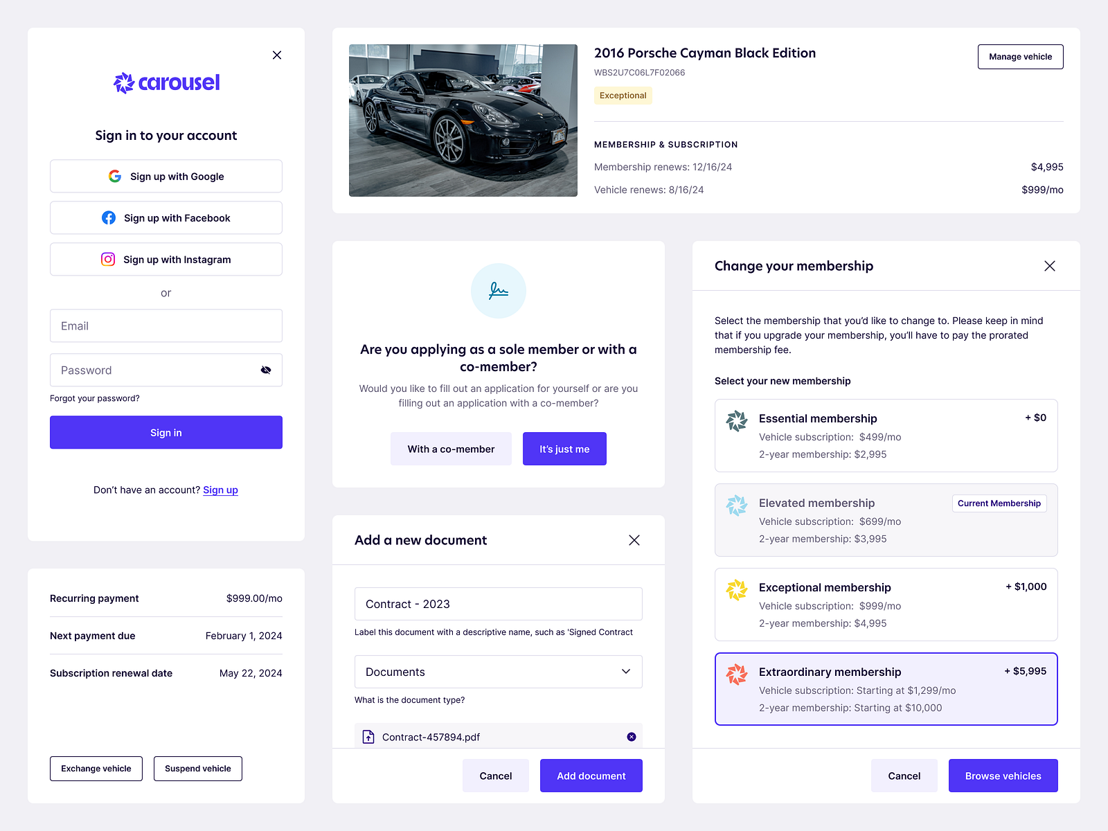 Carousel Card Components by Kevin Bhagat for Heyo on Dribbble