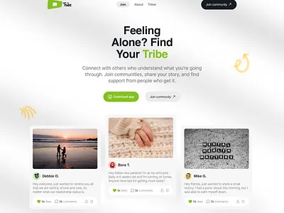 Tribe community uiux web design website design