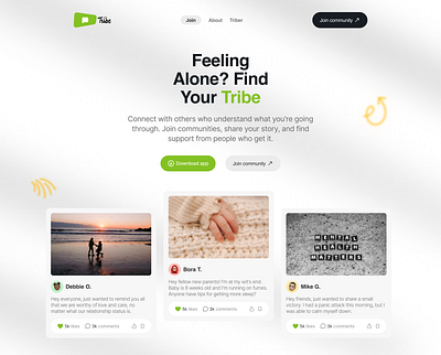 Tribe community uiux web design website design
