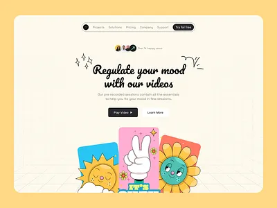 Smiley: Hero Section Design design figma landingpage ui ui design