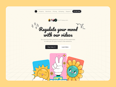 Smiley: Hero Section Design design figma landingpage ui ui design