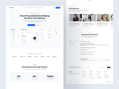 Finance & Banking Landing Page - SquareUi design system figma finance landing page product design ui ux web design